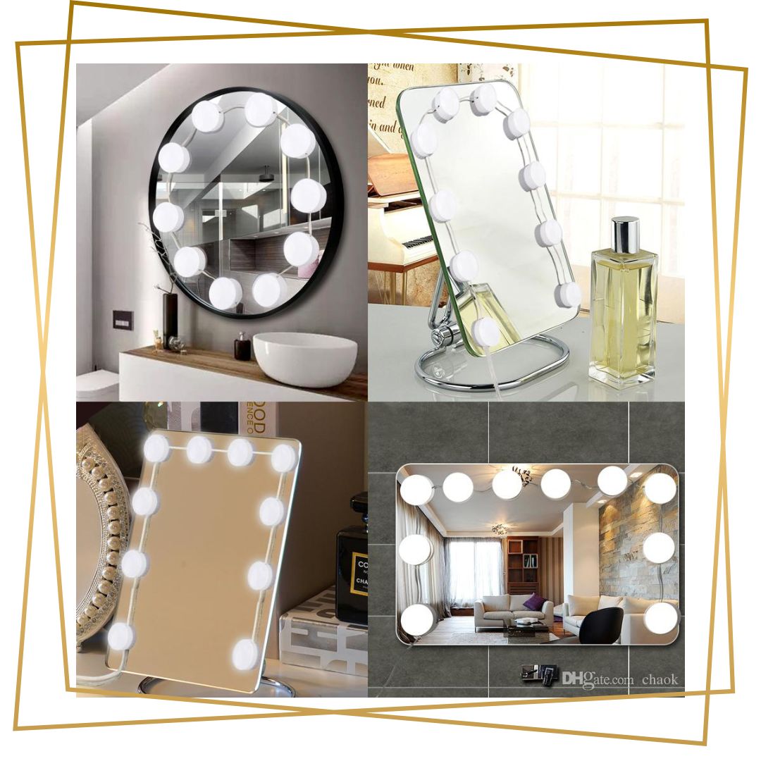 👩🦰 Kit De Luces Para Espejo Estilo Hollywood 10💡