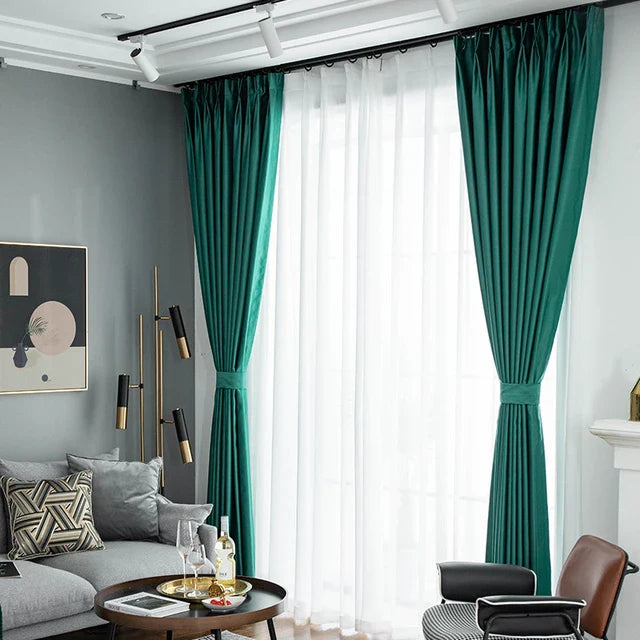 CORTINAS JACQUARD ANTILUZ 280 CM ANCHO X 220 CM ALTO