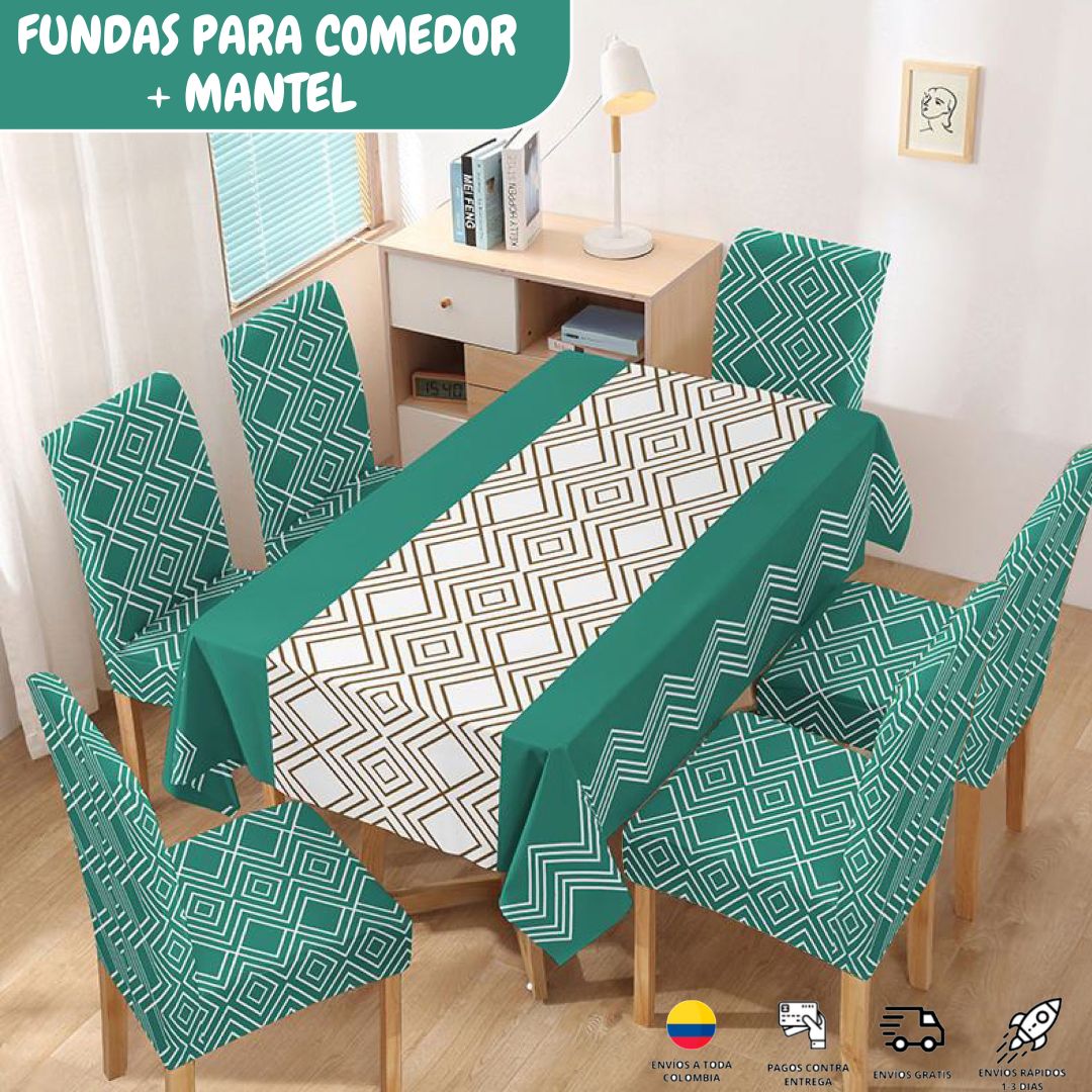 FUNDAS PARA JUEGOS DE COMEDOR + MANTEL - De Shopping Store