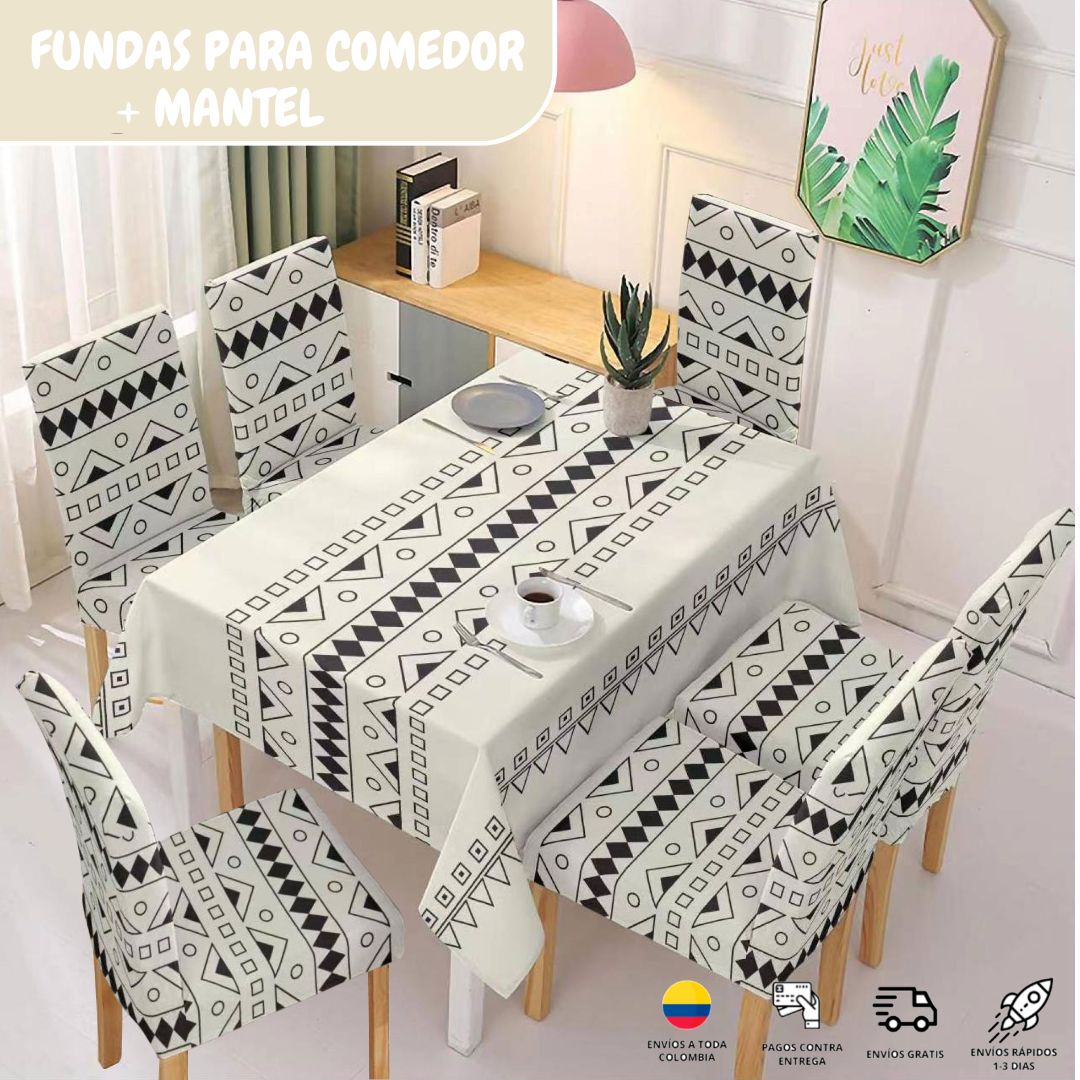 FUNDAS PARA JUEGOS DE COMEDOR + MANTEL - De Shopping Store