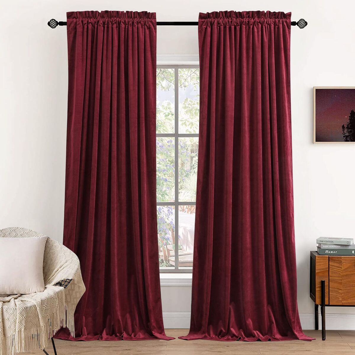 CORTINAS JACQUARD ANTILUZ 280 CM ANCHO X 220 CM ALTO