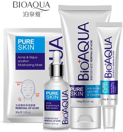 🎀¡ELIMINA EL ACNÉ DE TU VIDA! Te traemos la solución, kit completo Bioaqua, nutre, limpia y suaviza tu piel🎀