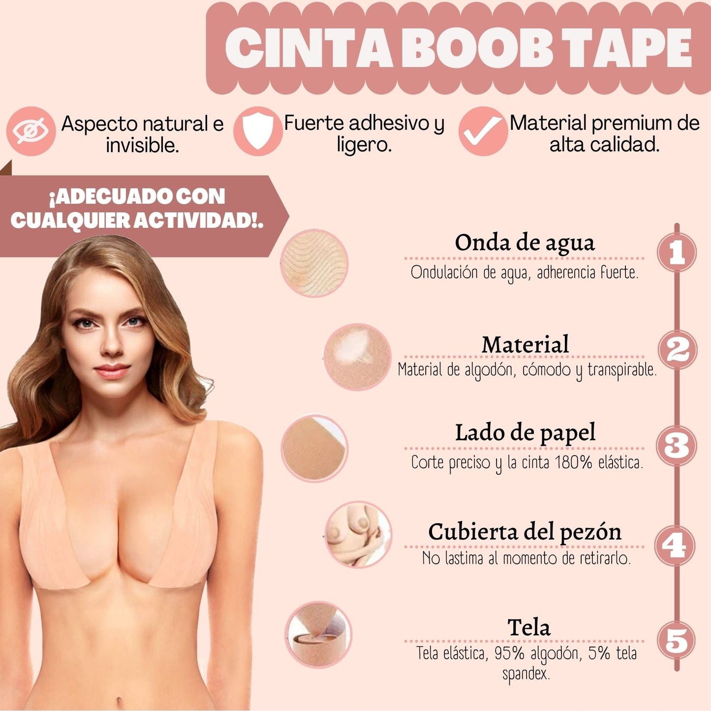 🌸 Boob Tape (Cinta levanta busto)🌸